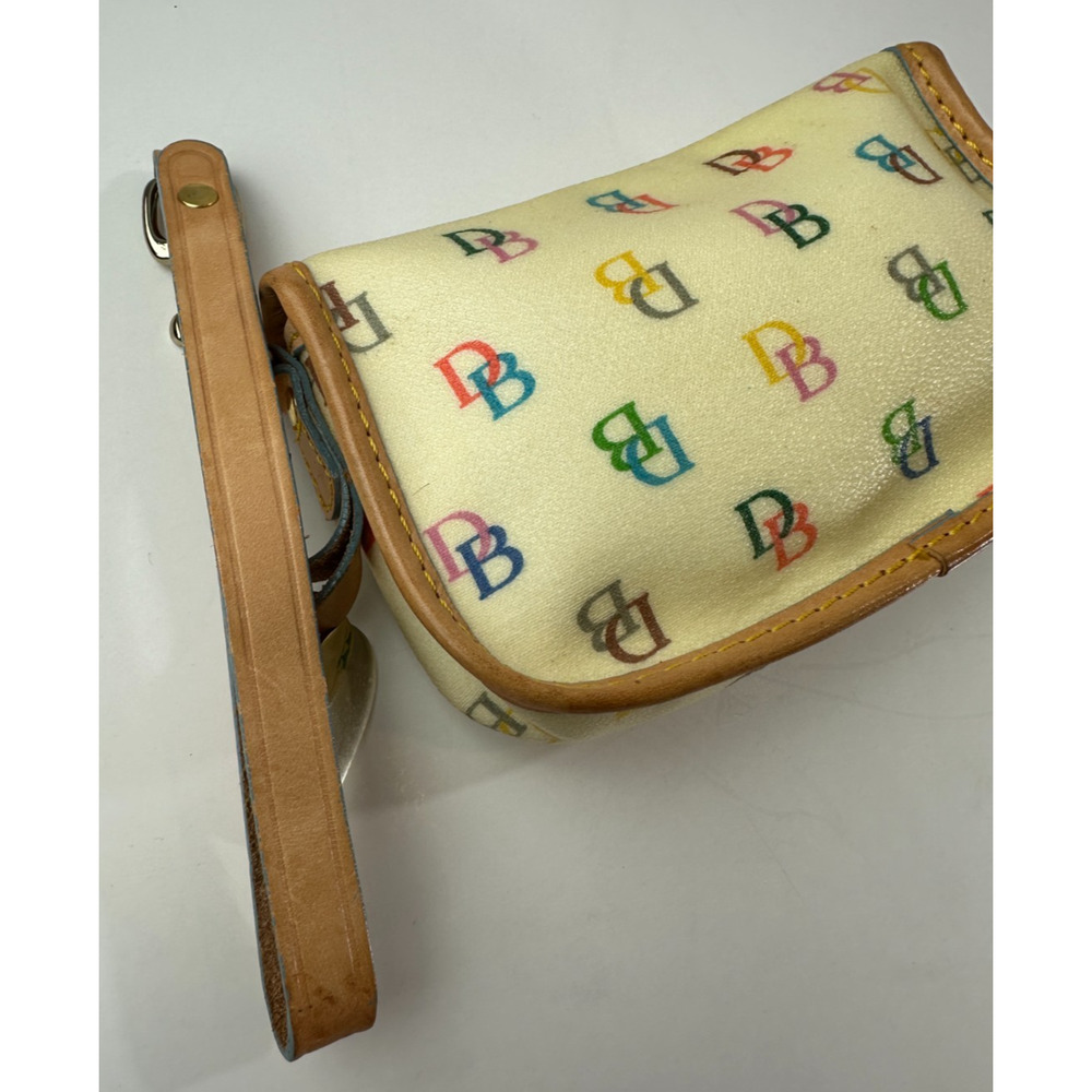 Dooney & Bourke Colorful Rainbow Monogram Logo Wristlet Mini Wallet Bag Purse - Picture 6 of 16